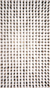 Nature sculpture by Ryan Weiss of Loamworks. 1000 Btanches. Charred maple tree branches on paper