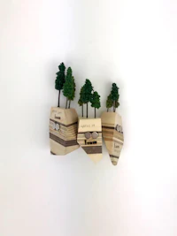 Nature sculpture by Ryan Weiss of Loamworks | Your Very Own Private Island made of wood, twig, fiber, magnet