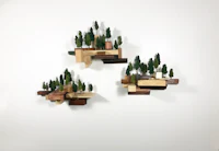 Nature sculpture by Ryan Weiss of Loamworks | Floating Landscapes made of found wood, twigs, fiber