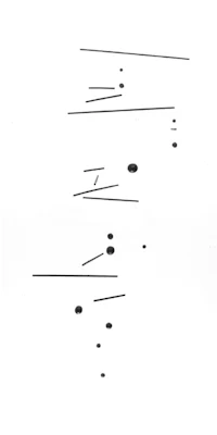 Nature sculpture by Ryan Weiss of Loamworks | Experiment In Space and Time | mobile made from wood, filament, acrylic paint